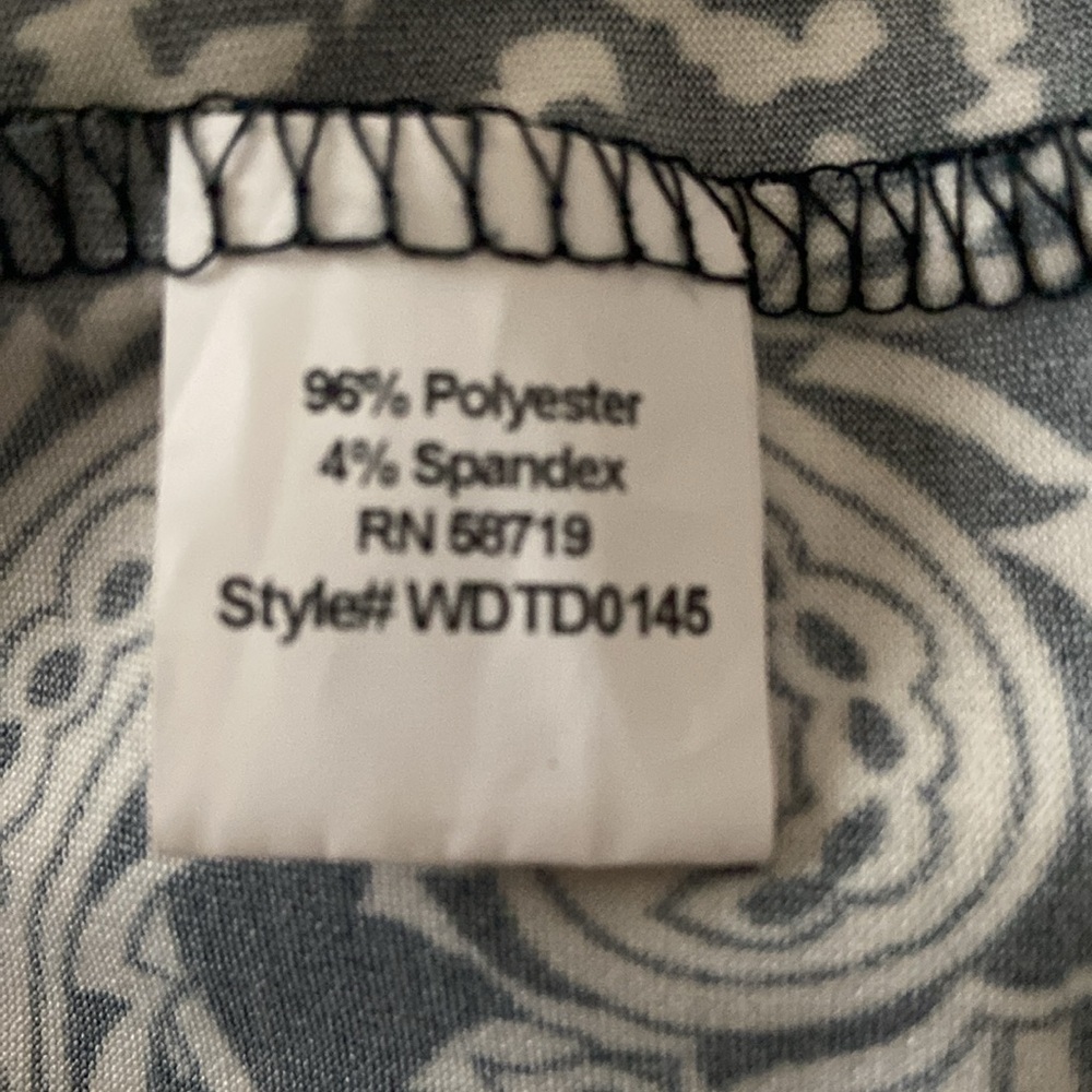 NY Collection Women’s Paisley Black And White Sleeveless Maxi Dress Plus Size 2X - Picture 6 of 7